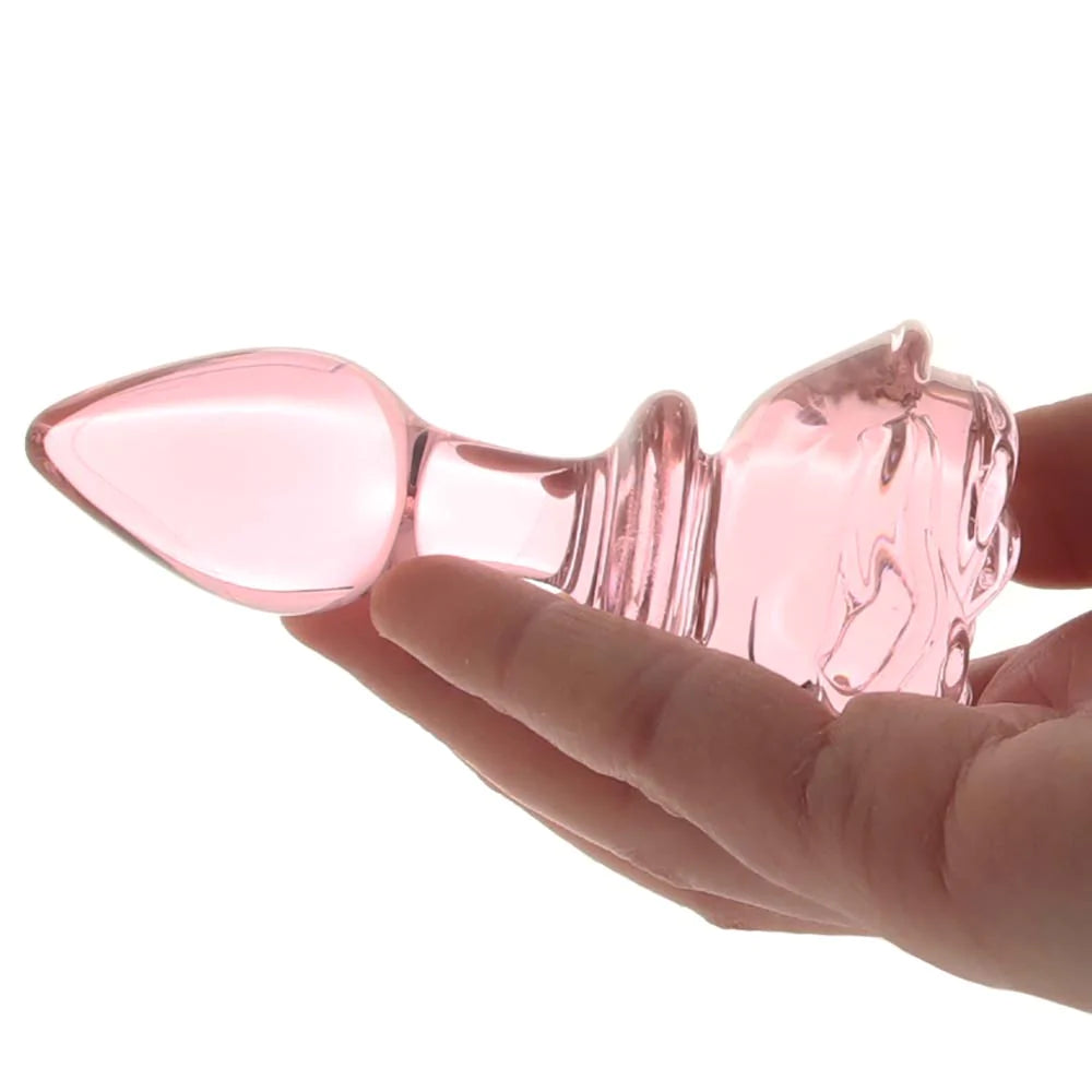 Rose Small Glass Plug